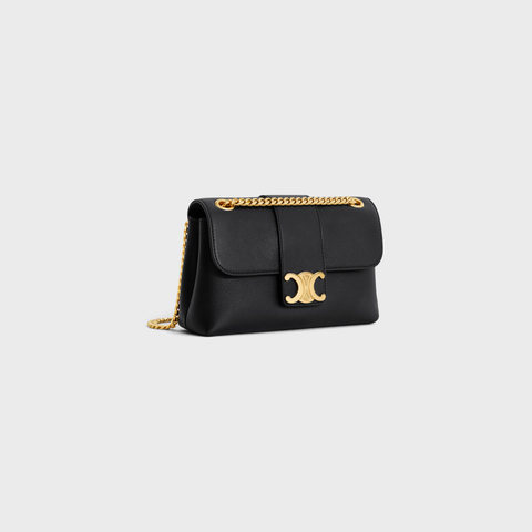 TEEN VICTOIRE BAG IN SUPPLE CALFSKIN BLACK