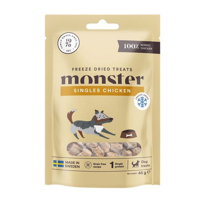 Monster Dog Frysetørkede godbiter Kylling 45 g