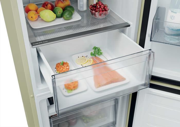 CANDY - Frigorifero combinato CNCQ2T518EC Classe E 279 lt-Crema