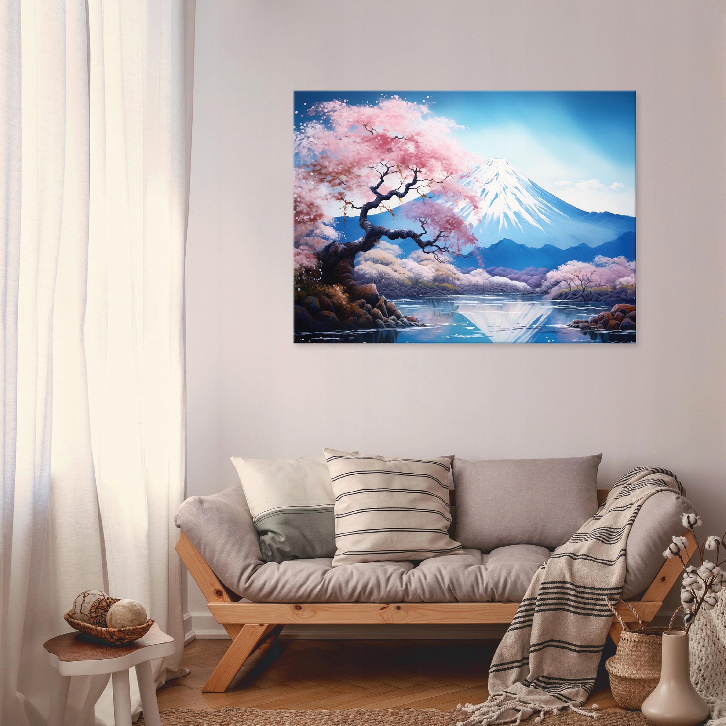 Mountain landscape painting for bedroom or living room on canvas, 40x30
