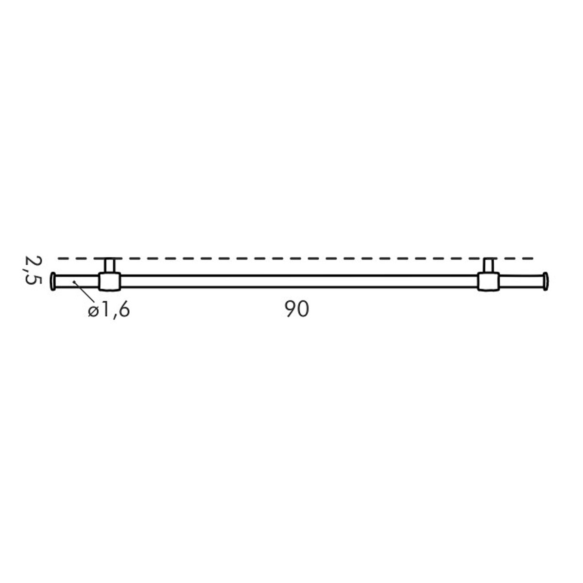 Závěsná tyč MONTI 90 cm