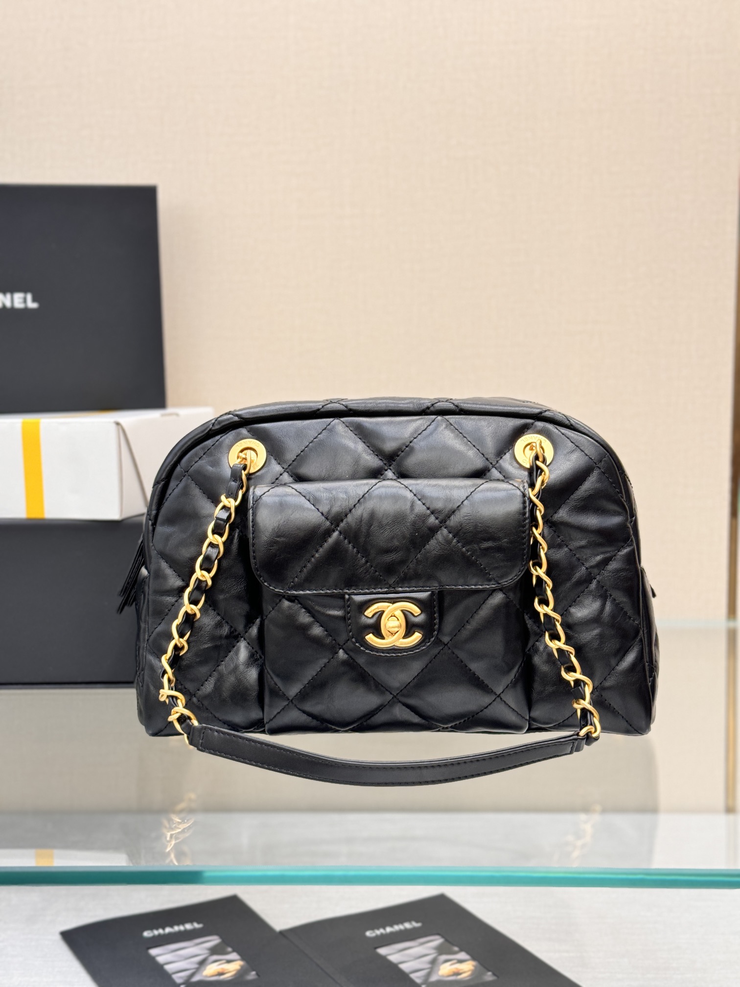 24B Trendy CC Bowling Bag - Mocuir