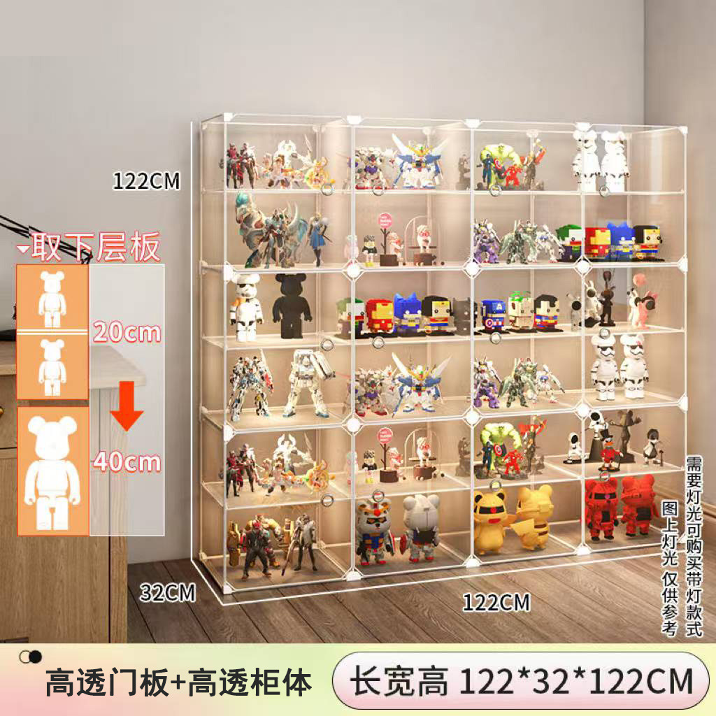 Customized Hand-Made Display Cabinet Building Block Storage Box Household Transparent Children's Toys Dust-Proof Model Display Shelf