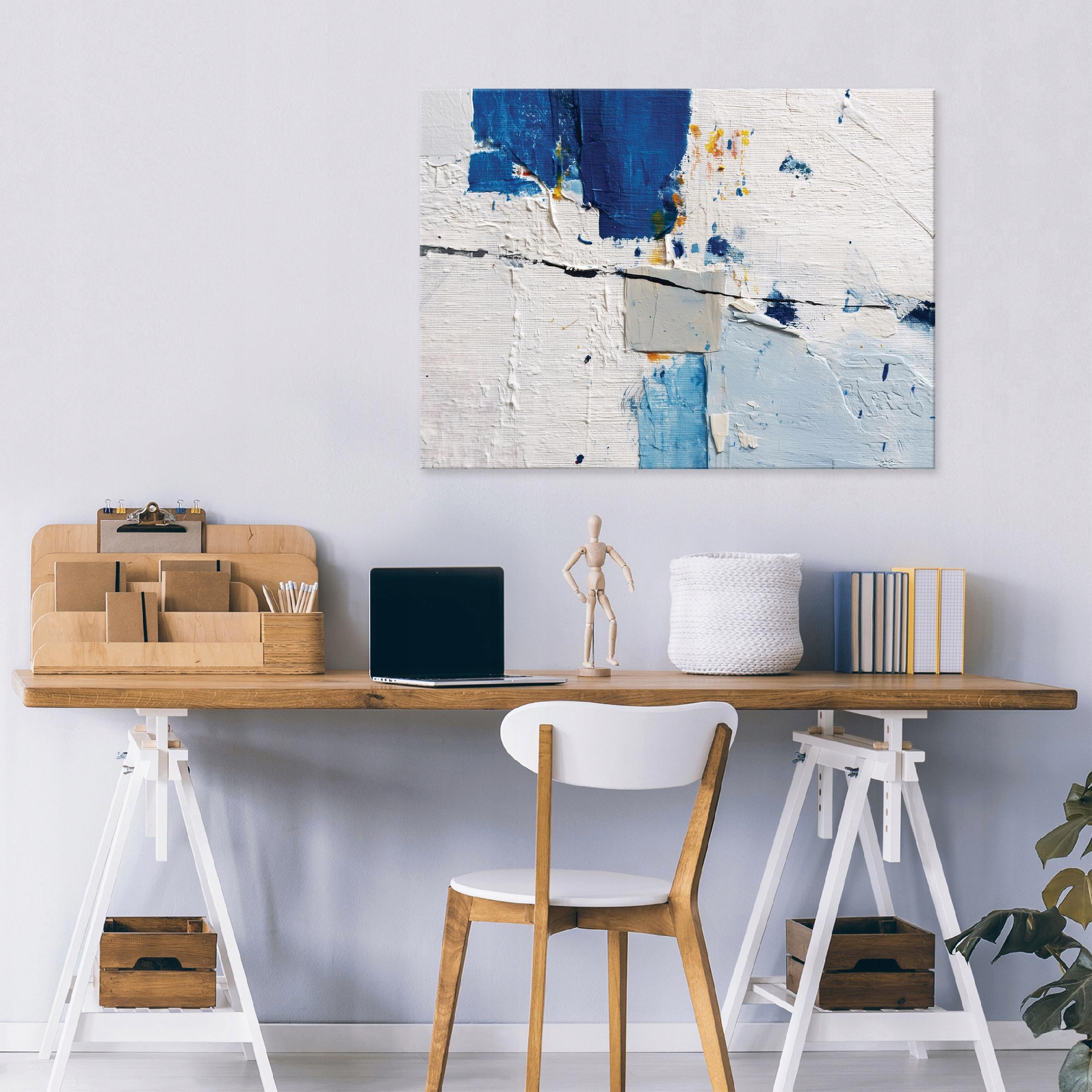 Abstract painting, 3D structure, gray, for bedroom or living room, on canvas, 40x30