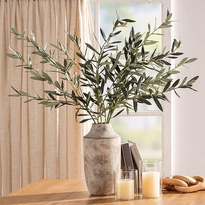 VASEA Ceramic Flower Vase, 12.5 inch Tall Off-White Vase