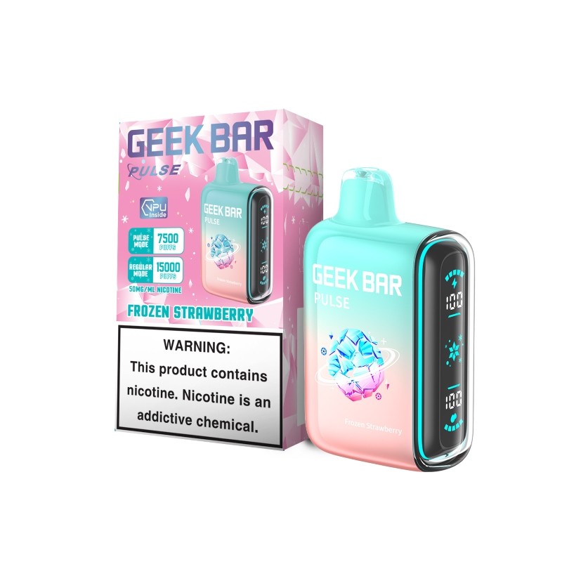 2 Pack Geek Bar Pulse 15000 Frozen Edition Disposable Vape Kit 16ml
