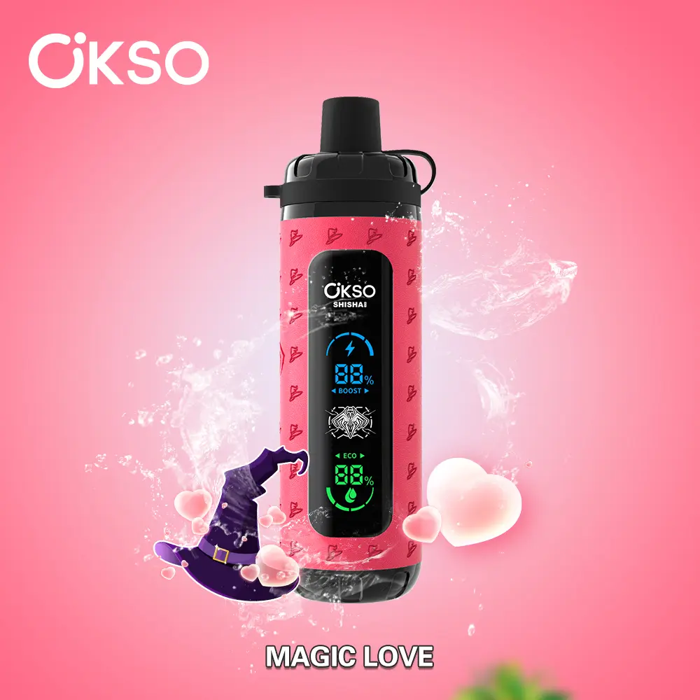 （3 pieces）OKSO ShiSha Max 40000 40K Puffs Newest LED Display Leather Disposable Vape Pen