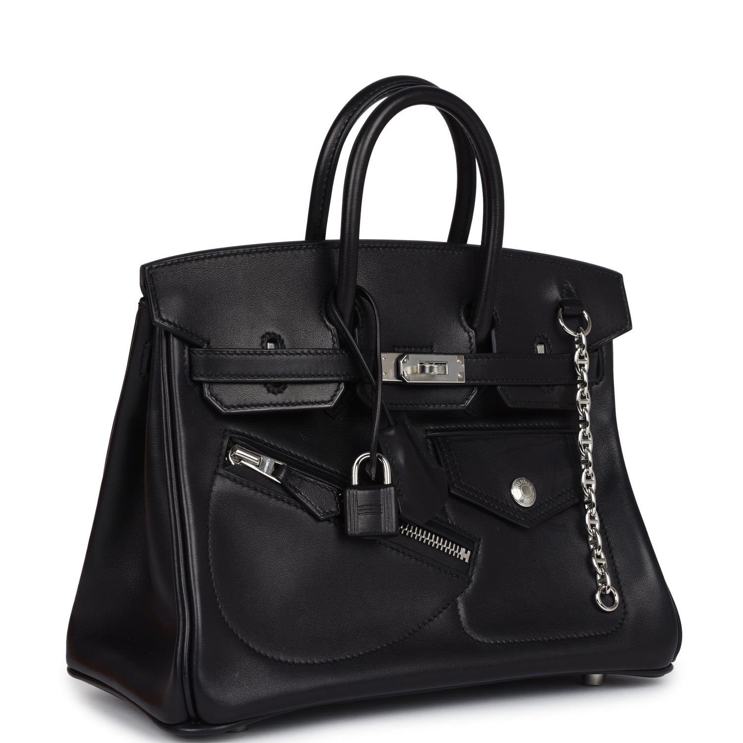 Limited Edition Birkin Rock 25 Black Volupto Palladium Hardware