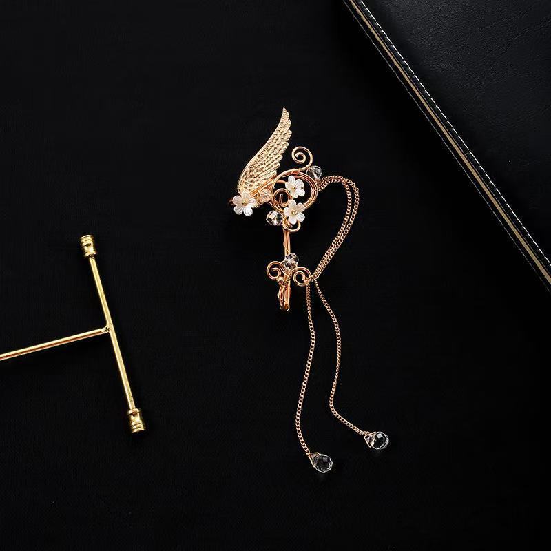 Earclip retro earrings tassel earrings