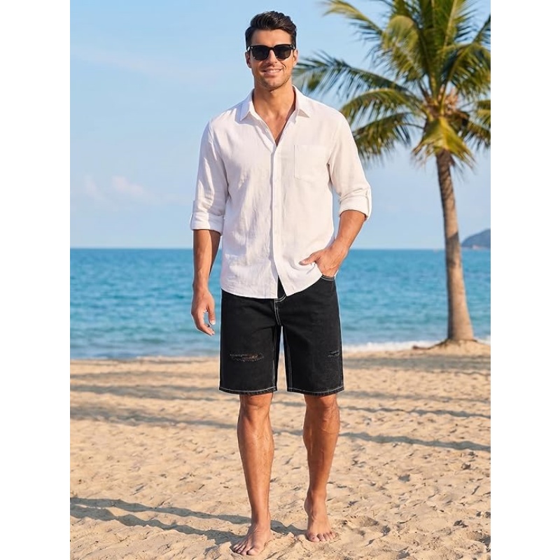 Mens Baggy Denim Shorts