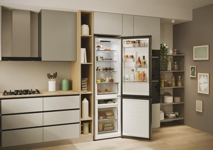 CANDY - Frigorifero combinato CNCQ2T518EX Classe E 279 lt-Acciaio inox