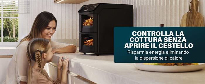 PRINCESS - Friggitrice ad aria DUAL VERTICAL-Nero