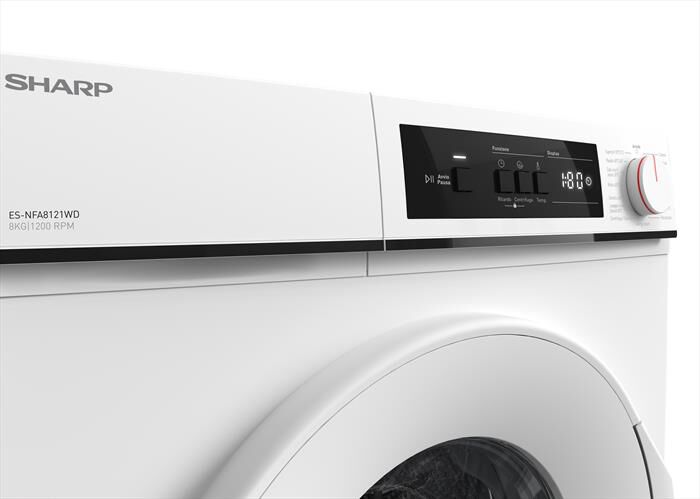SHARP - Lavatrice ES-NFA8121WD 8 Kg Classe D-Bianco