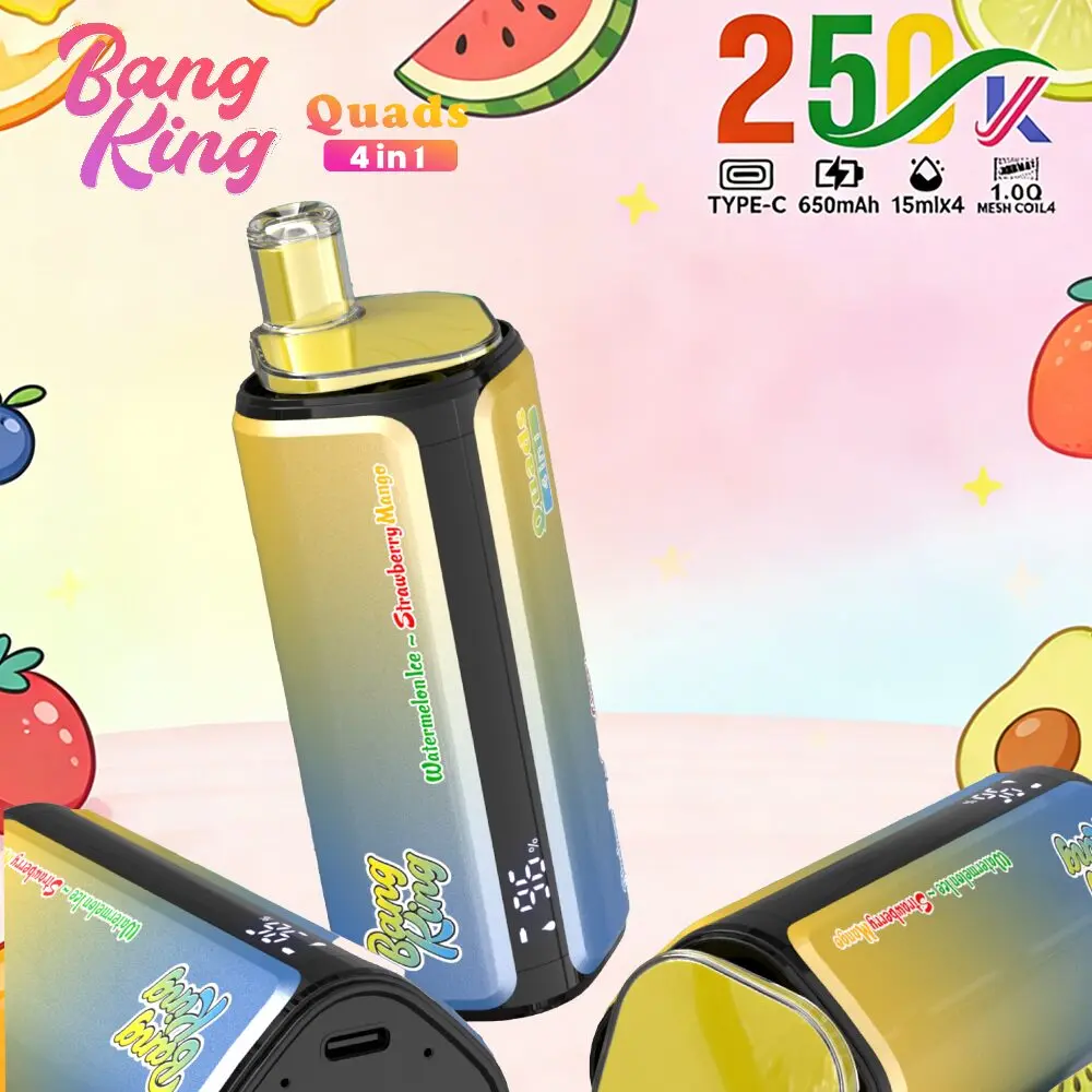 【New Arrive】Bang King 250000 Puffs 4-in-1 Vape – Ultra High Capacity | Mesh Coil | Type-C Rechargeable