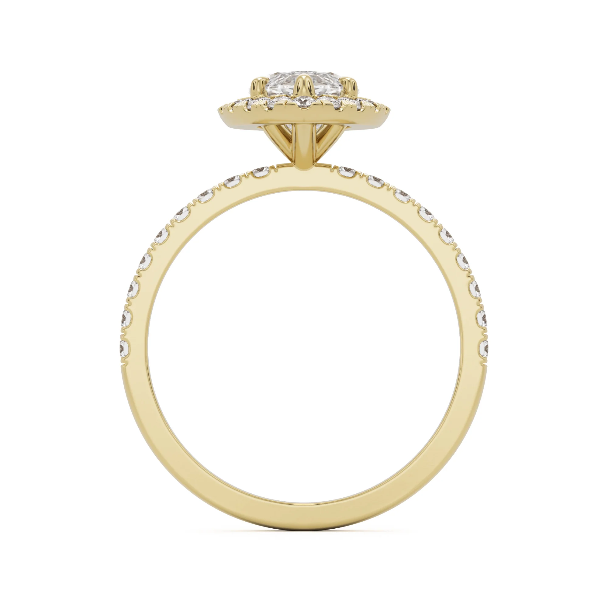 The Marquise Halo Pavé