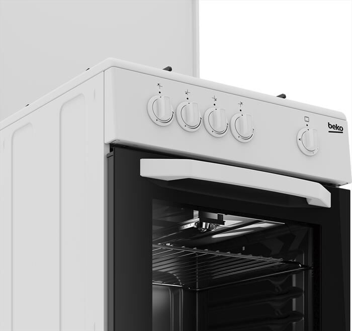 BEKO - Cucina a gas CSG42009DW-Nero, Bianco