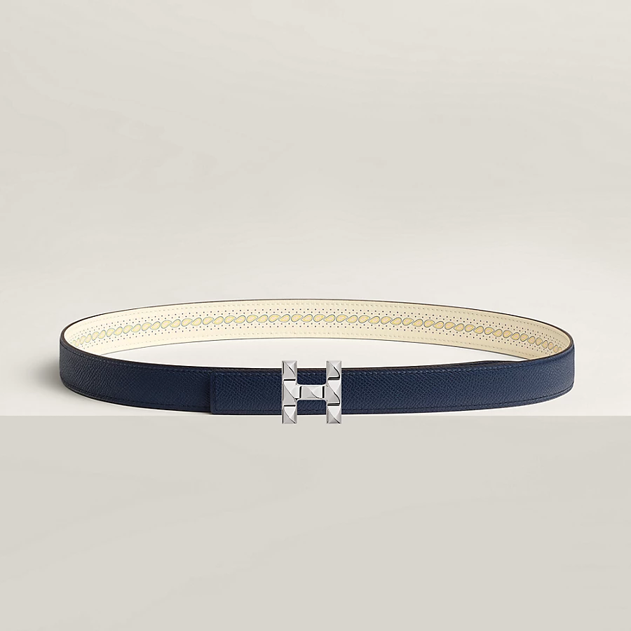 H Infini belt buckle & Bandana leather strap 24 mm