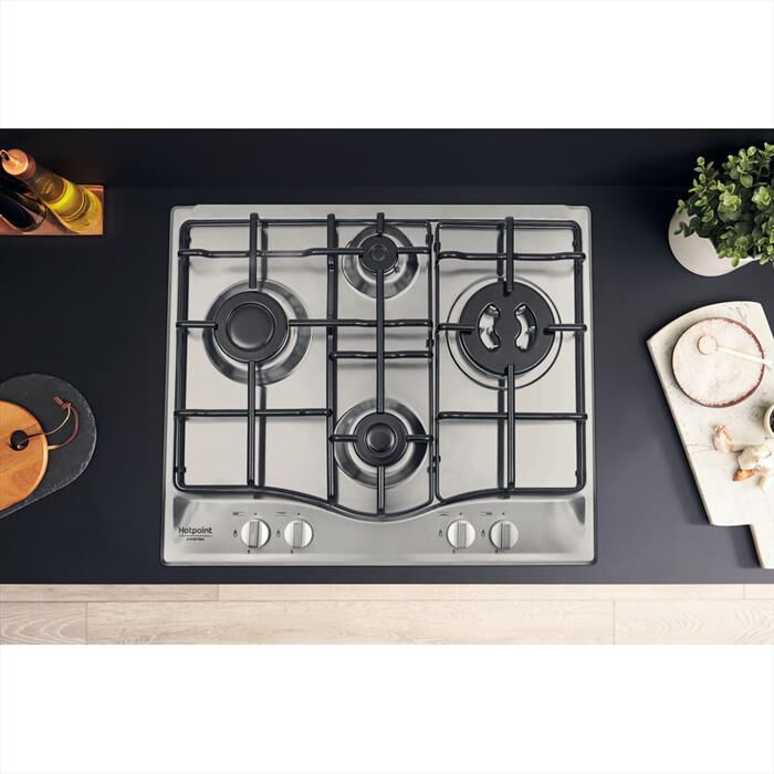 HOTPOINT ARISTON - Piano cottura a gas PCN 642 T/IX/HAR 59cm-Inox