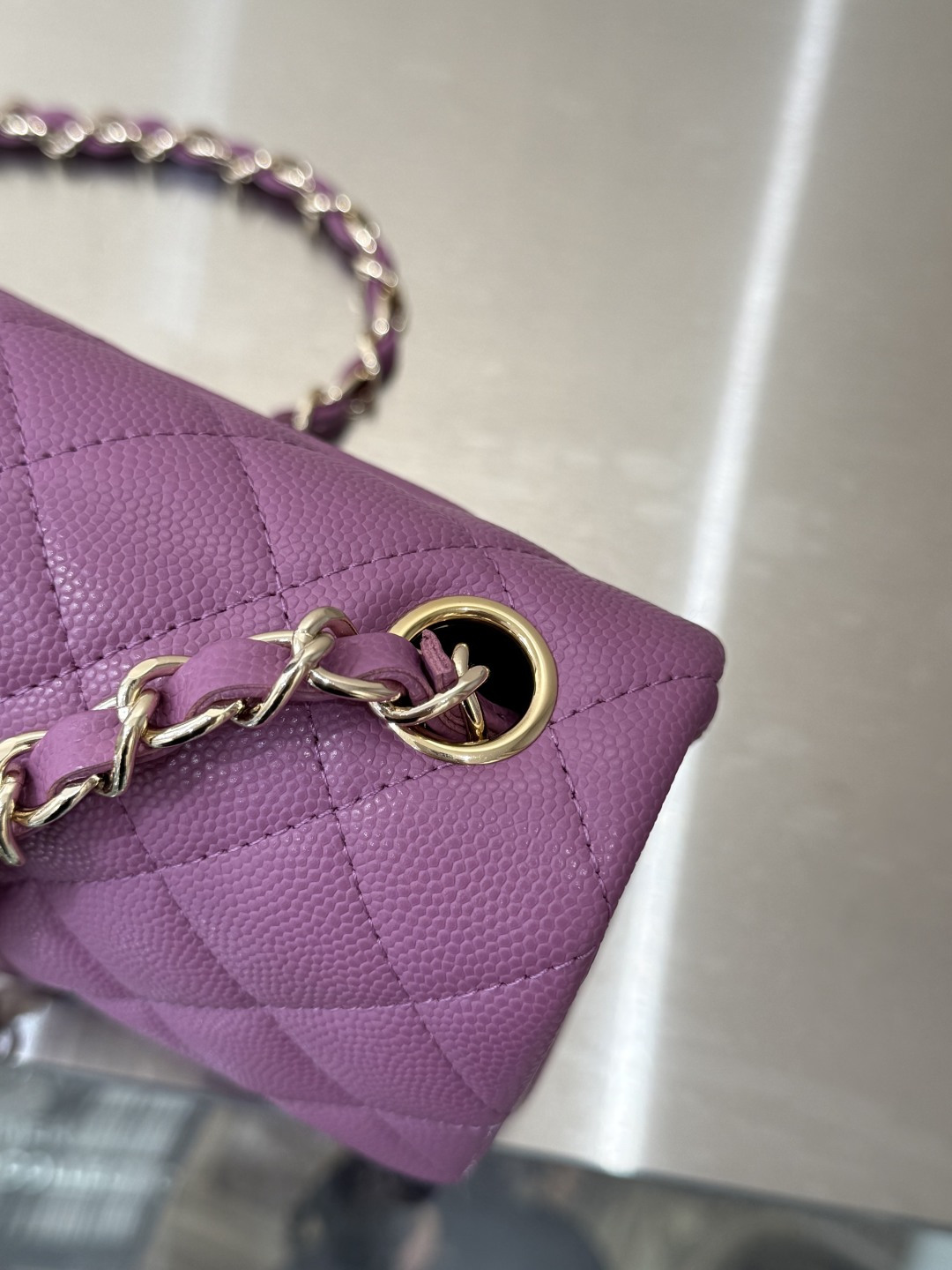 Mini Classic Flap Handbag（Purple） - Mocuir