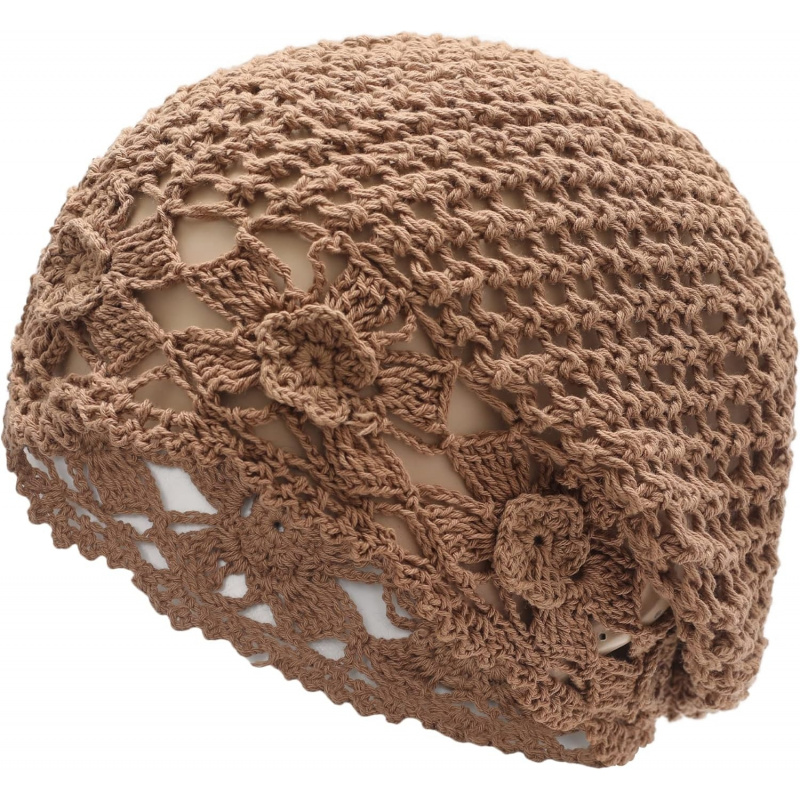 Women's Cotton Crochet Slouchy Beanie Hat