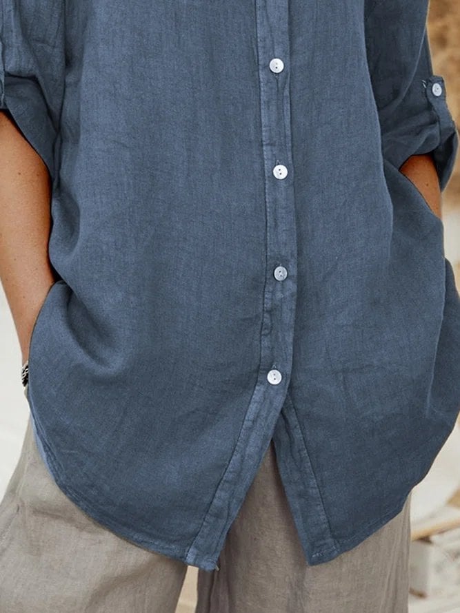 Summer basic casual long-sleeved shirts and tops