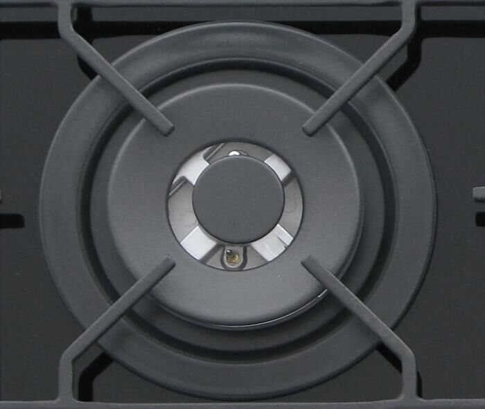 GLEM GAS - Piano cottura a gas GV64TXBK 4 fuochi 60cm-Nero Lucido