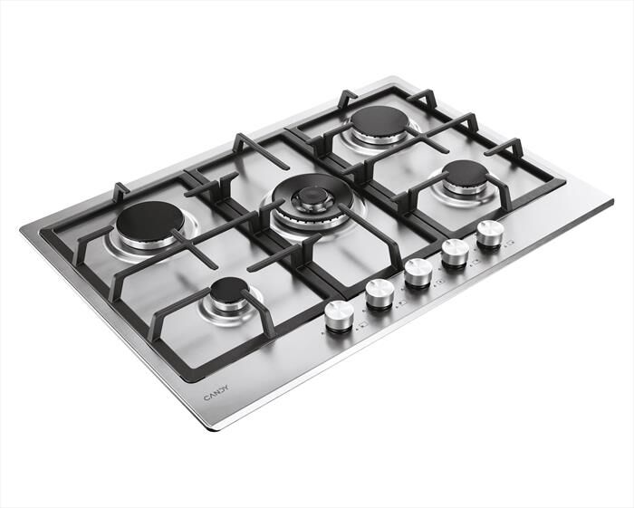 CANDY - Piano cottura gas CHG74WTX 74,5 cm-Acciaio inox