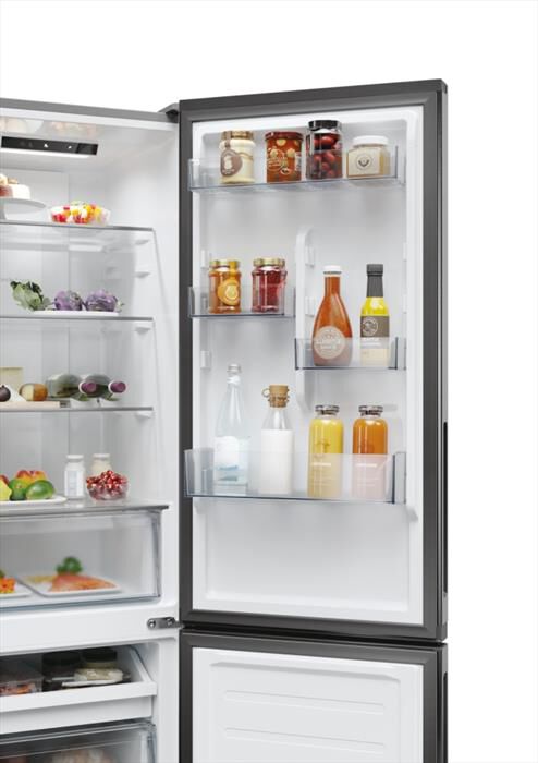 CANDY - Frigorifero combinato CNCQ2T518EX Classe E 279 lt-Acciaio inox