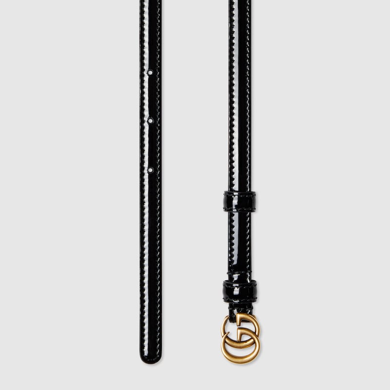 Thin patent Double G belt