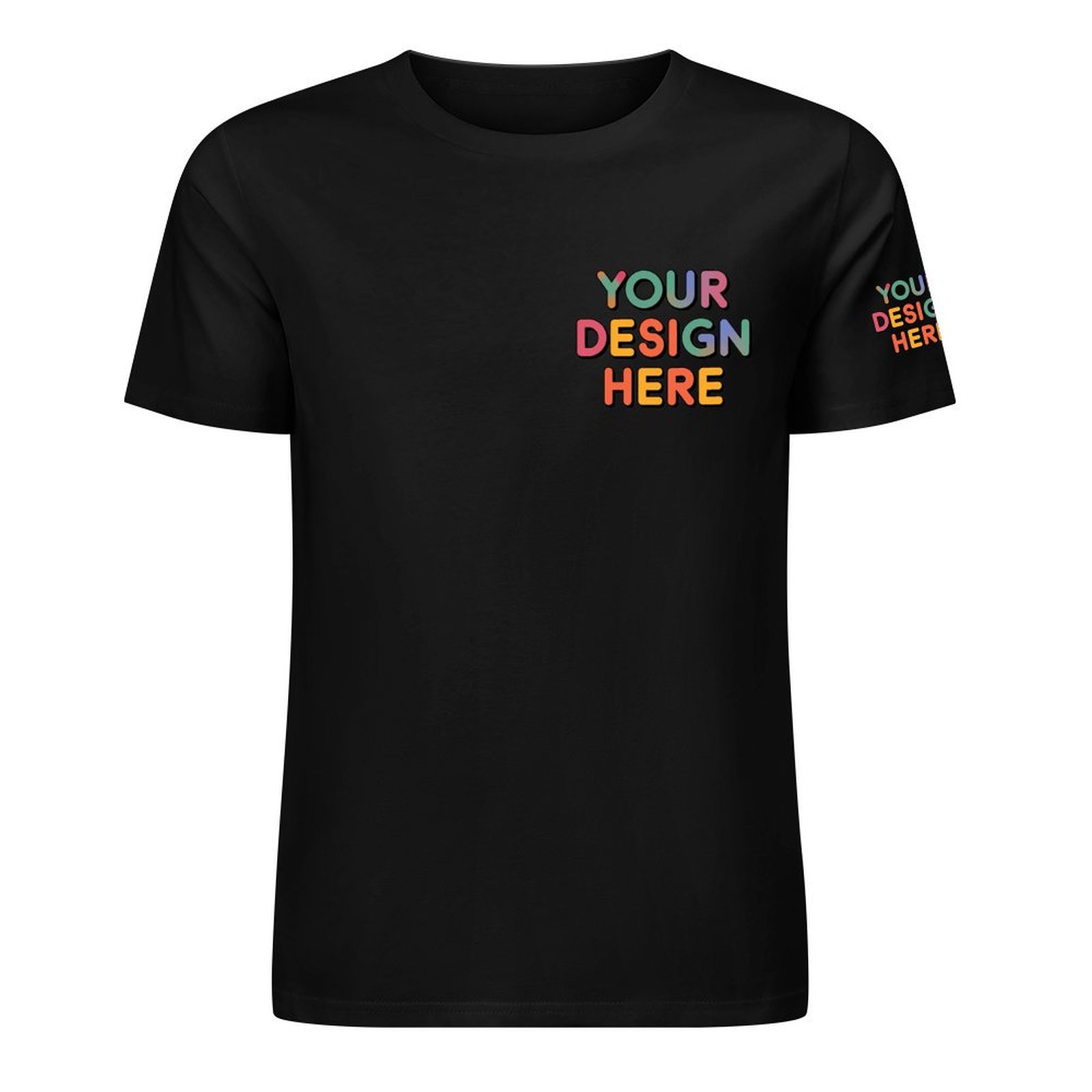 Personalized Custom Men’s Essential Summer T-Shirt with Chest and Sleeve Print