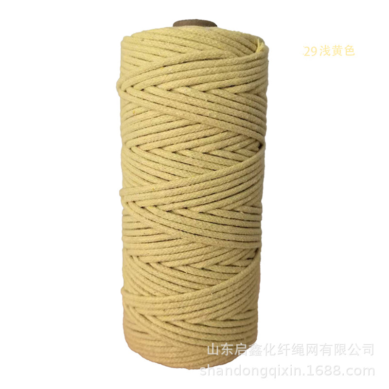 Braided rope drawstring decorative tapestry rope tag rope colored cotton rope