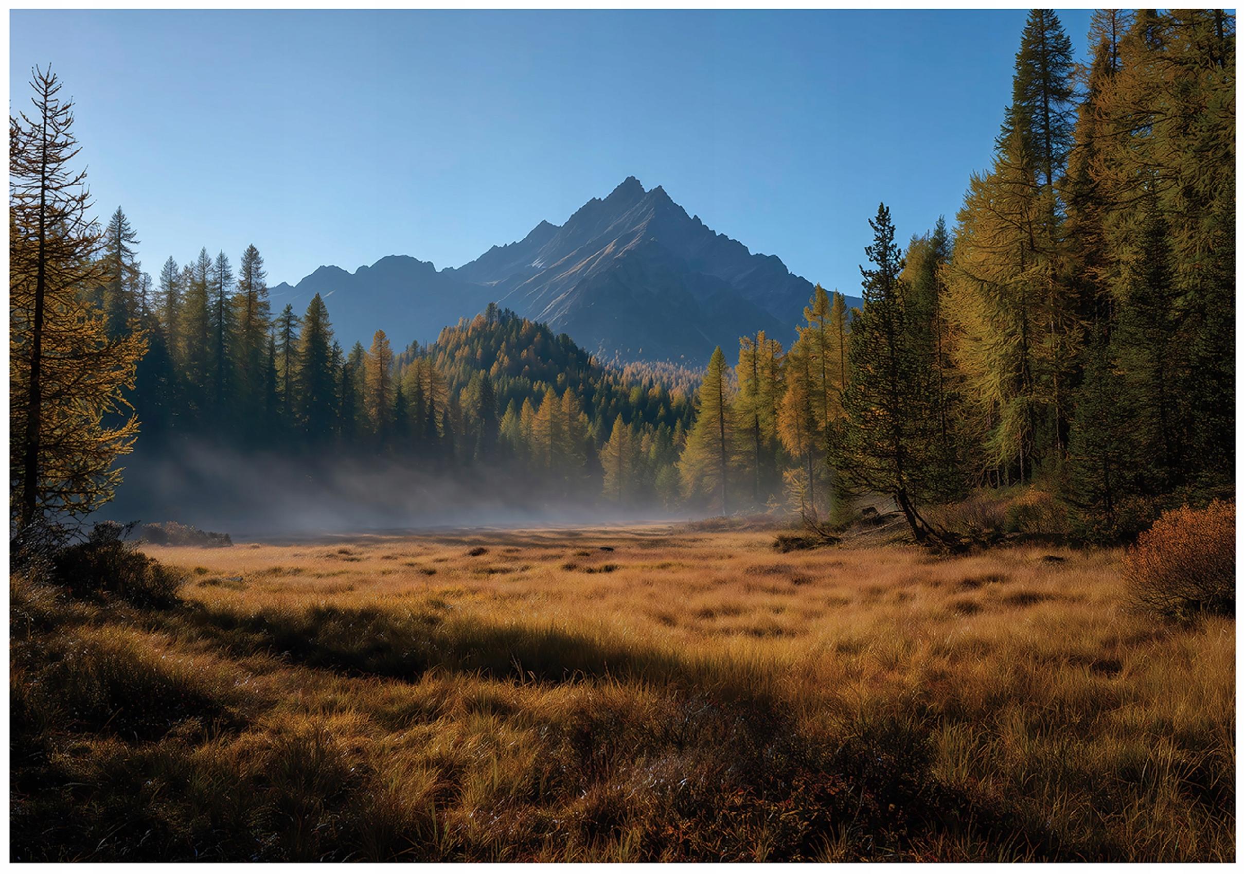 Wall mural mountains forest landscape nature bedroom living room wallpaper non-woven