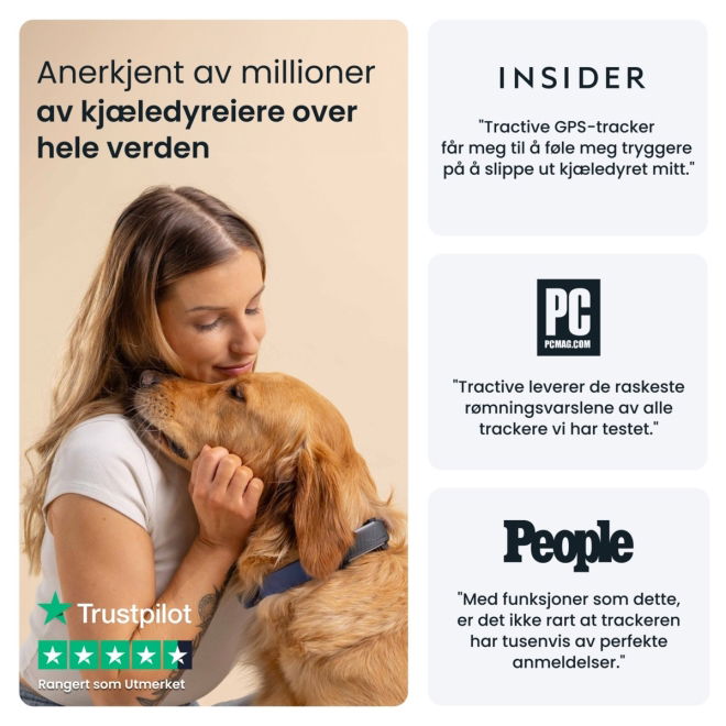 Tractive GPS & Health Tracker for Hund Sort