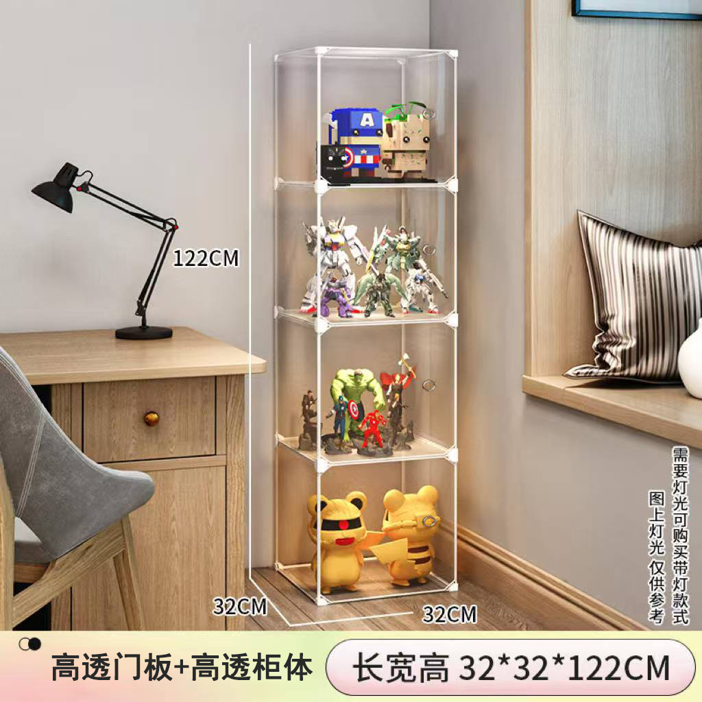 Customized Hand-Made Display Cabinet Building Block Storage Box Household Transparent Children's Toys Dust-Proof Model Display Shelf