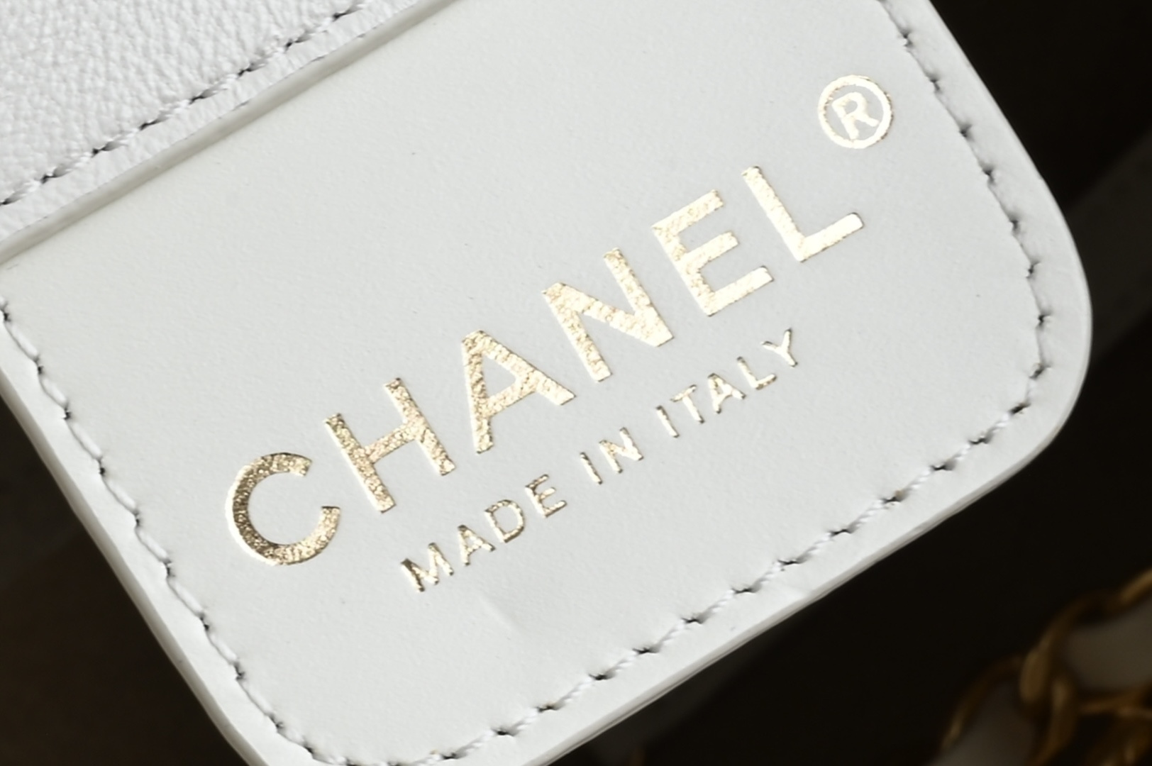 MAXI HOBO Bag in White Shiny Lambskin with Gold-Tone Hardware (Model AS5838) - Mocuir