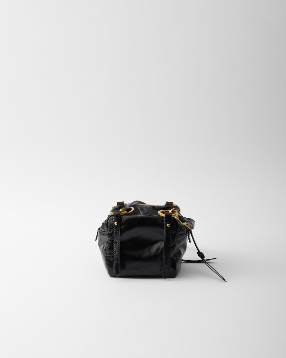 Dangle Leather Top-Handle Mini-Bag