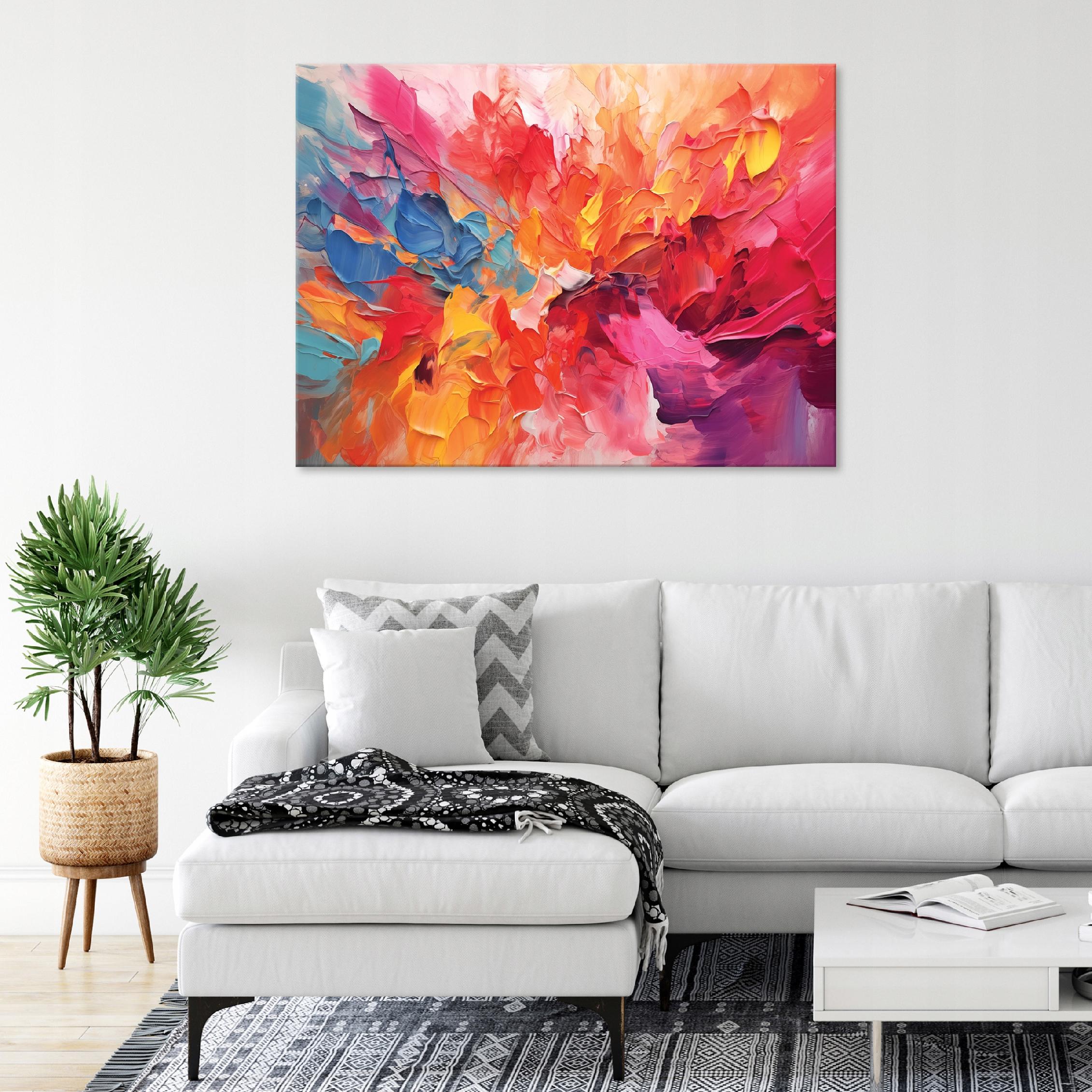 Abstract colorful art painting on canvas for the bedroom or living room, 40x30