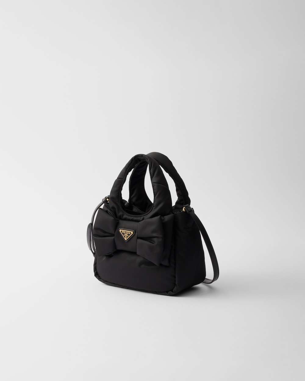Padded Re-Nylon Mini-Bag With Bow