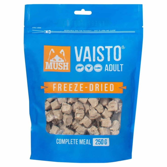 MUSH Vaisto Dog Adult Frysetørket Storfe, Kalkun & Laks