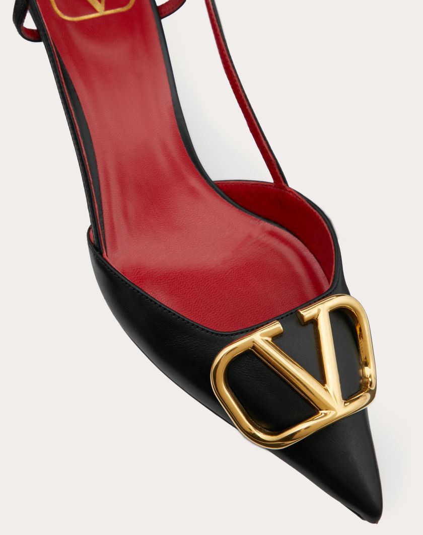 VLOGO SIGNATURE CALFSKIN SLINGBACK PUMP 40MM / 1.6 IN.