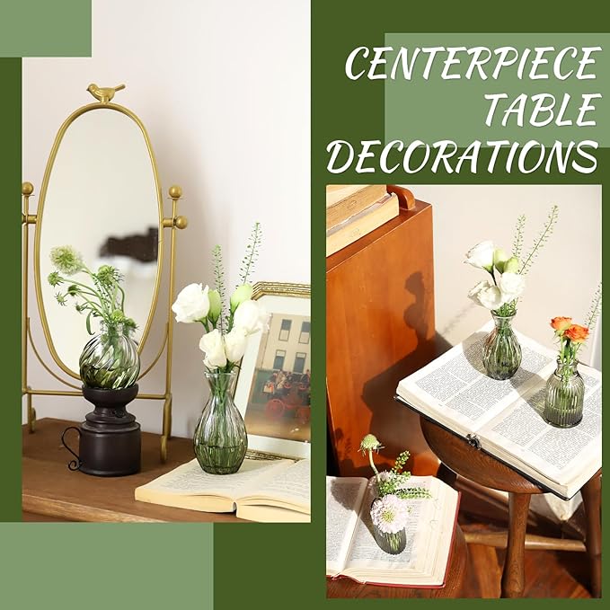 VASEA Pink Vase, Glass Bud Vases Set of 12