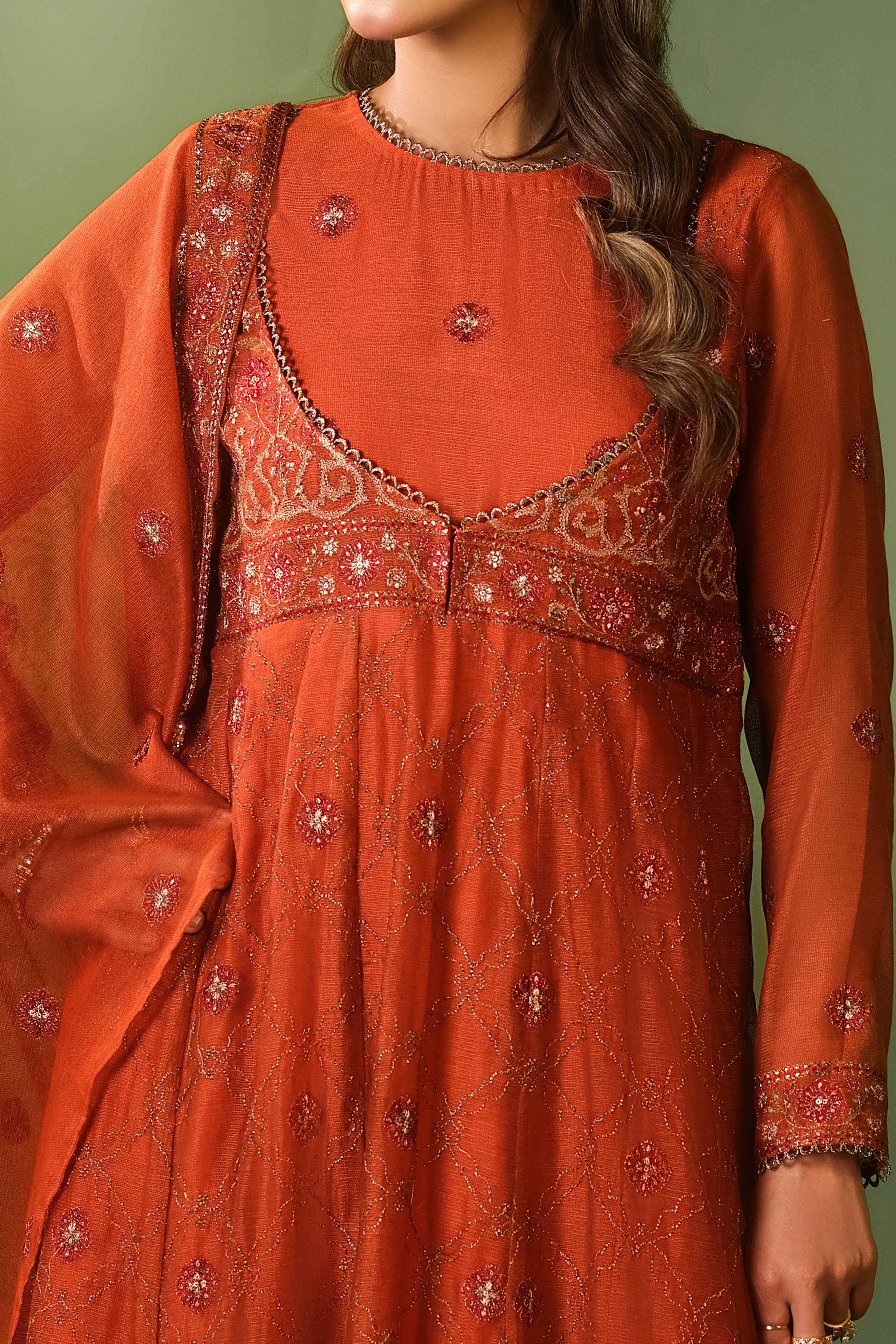 KHADI NET | EMBROIDERED