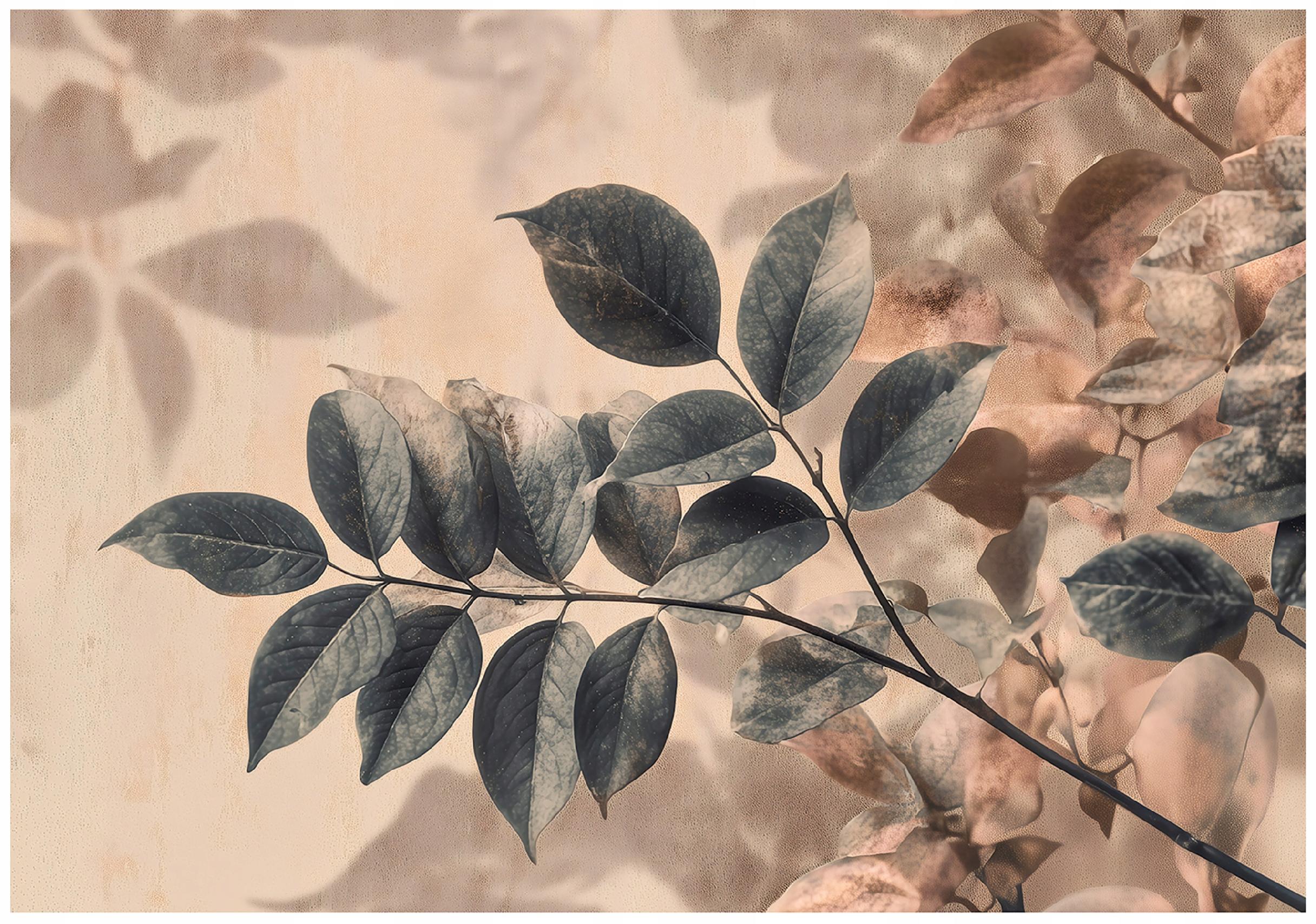 Wall mural leaves nature tree bedroom living room wallpaper non-woven