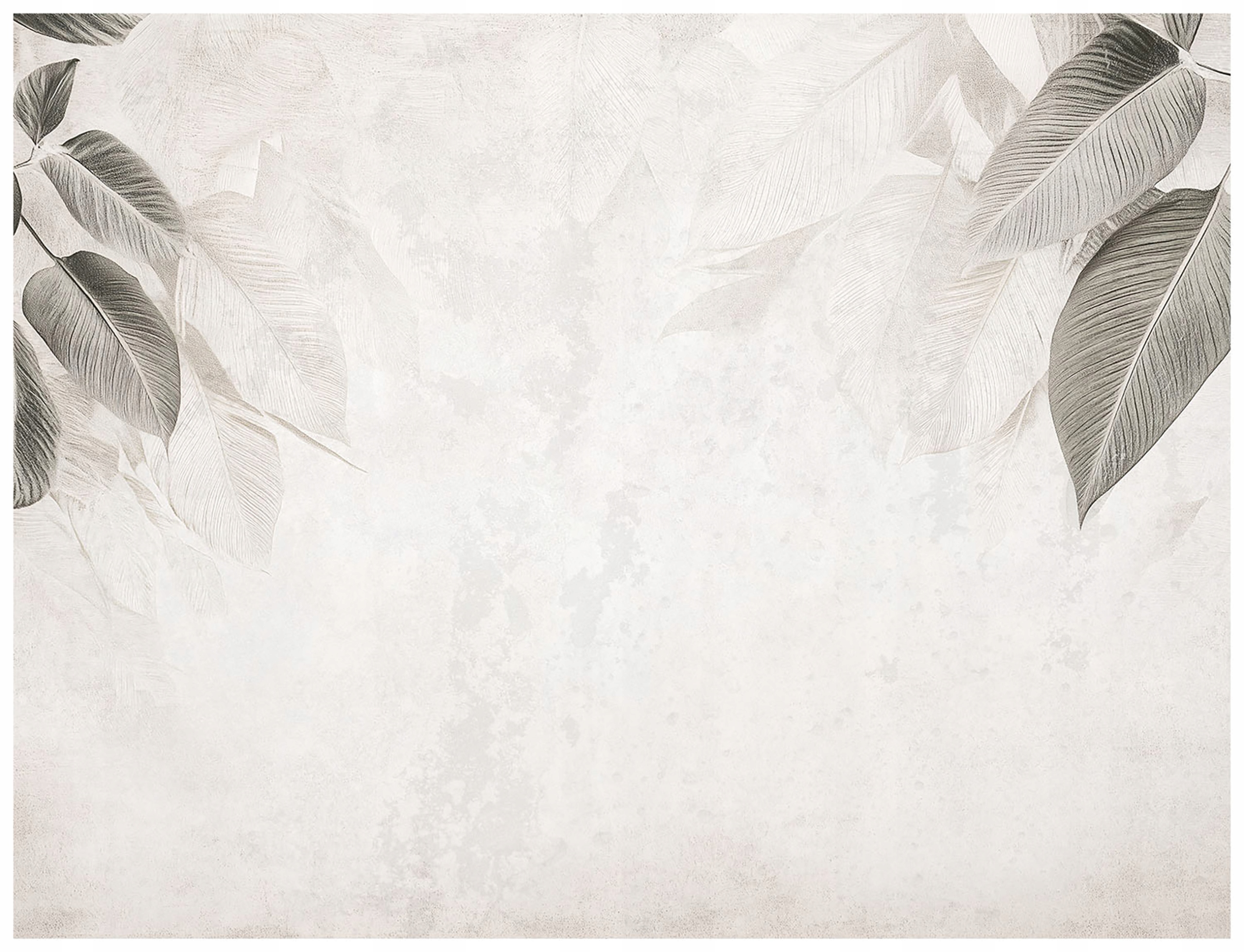 Concrete leaves gray wall mural on non-woven fabric bedroom living room wallpaper
