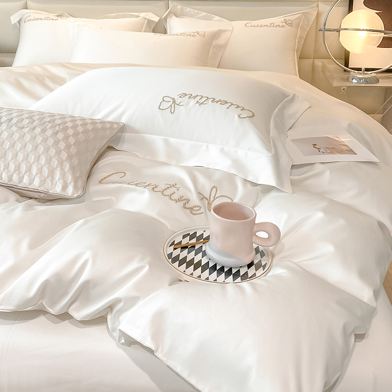 Four-piece cotton long-staple cotton spring and autumn cotton bedspread bedding high-grade bedspread