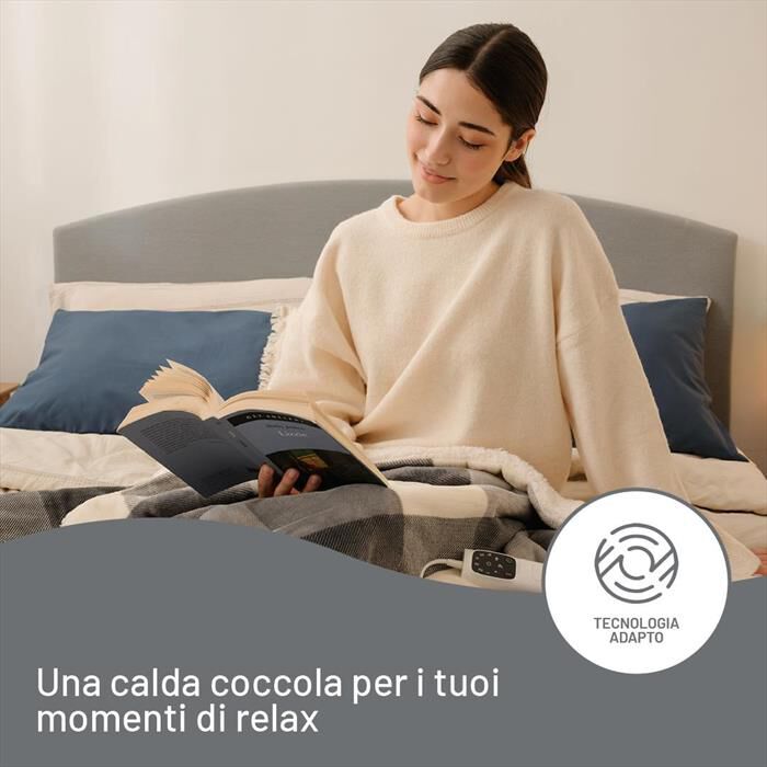 IMETEC - Termocoperta CALDOPLAID ADAPTO 160X120 CM-Grigio