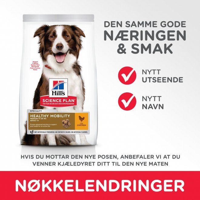 Hill's Science Plan Dog Adult Healthy Mobility Medium Chicken