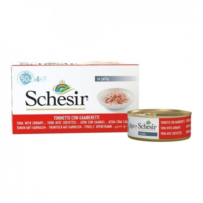 Schesir Jelly Tunfisk & reker, 6 x 50g