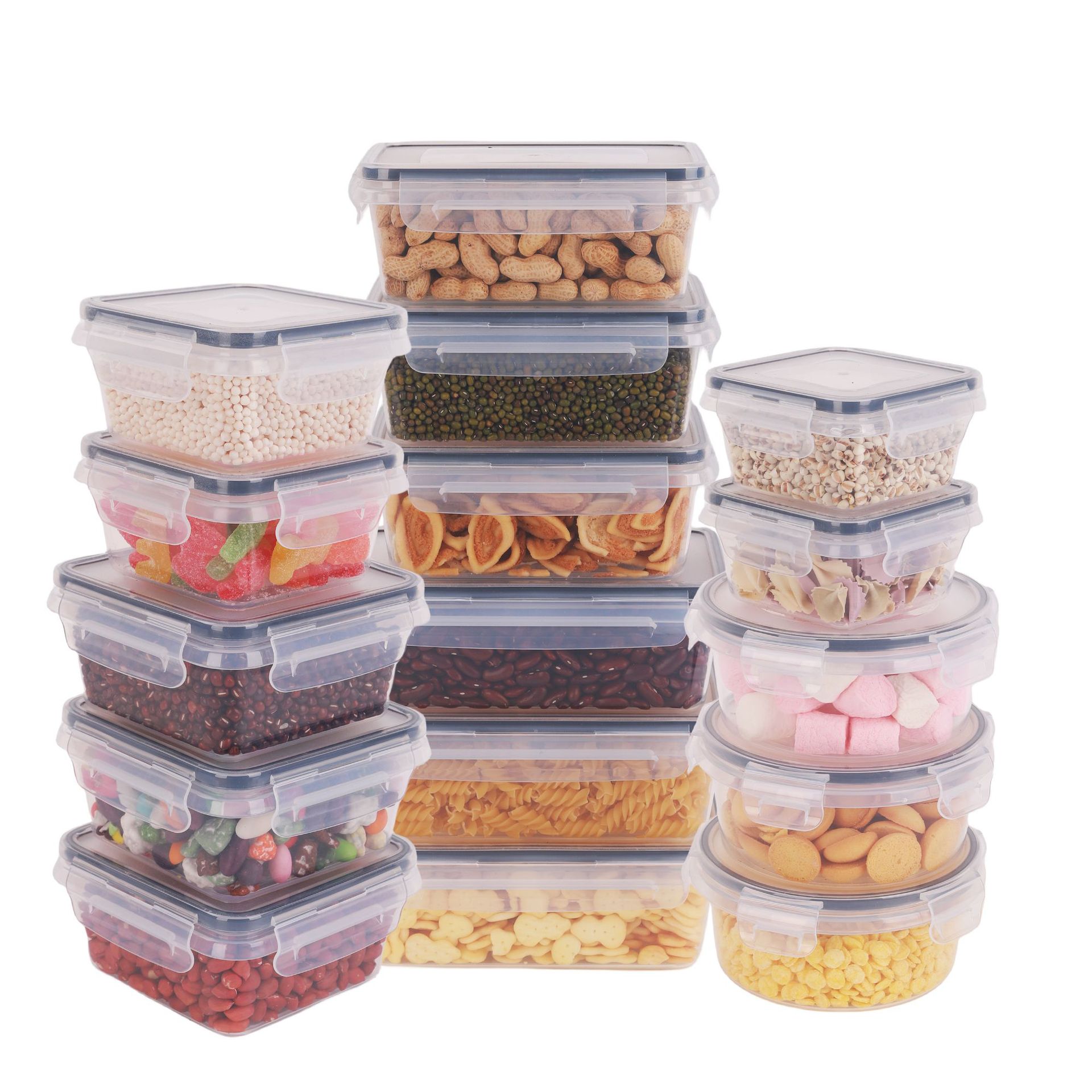 Lunch Box 24-piece set A sealed jar grains kitchen storage food grade plastic snack dry goods storage jar