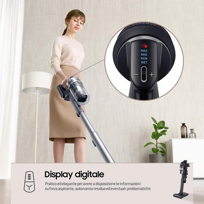 SAMSUNG - Scopa elettrica JET 95 COMPLETE EXTRA VS20C9554TK-SATIN BLACK